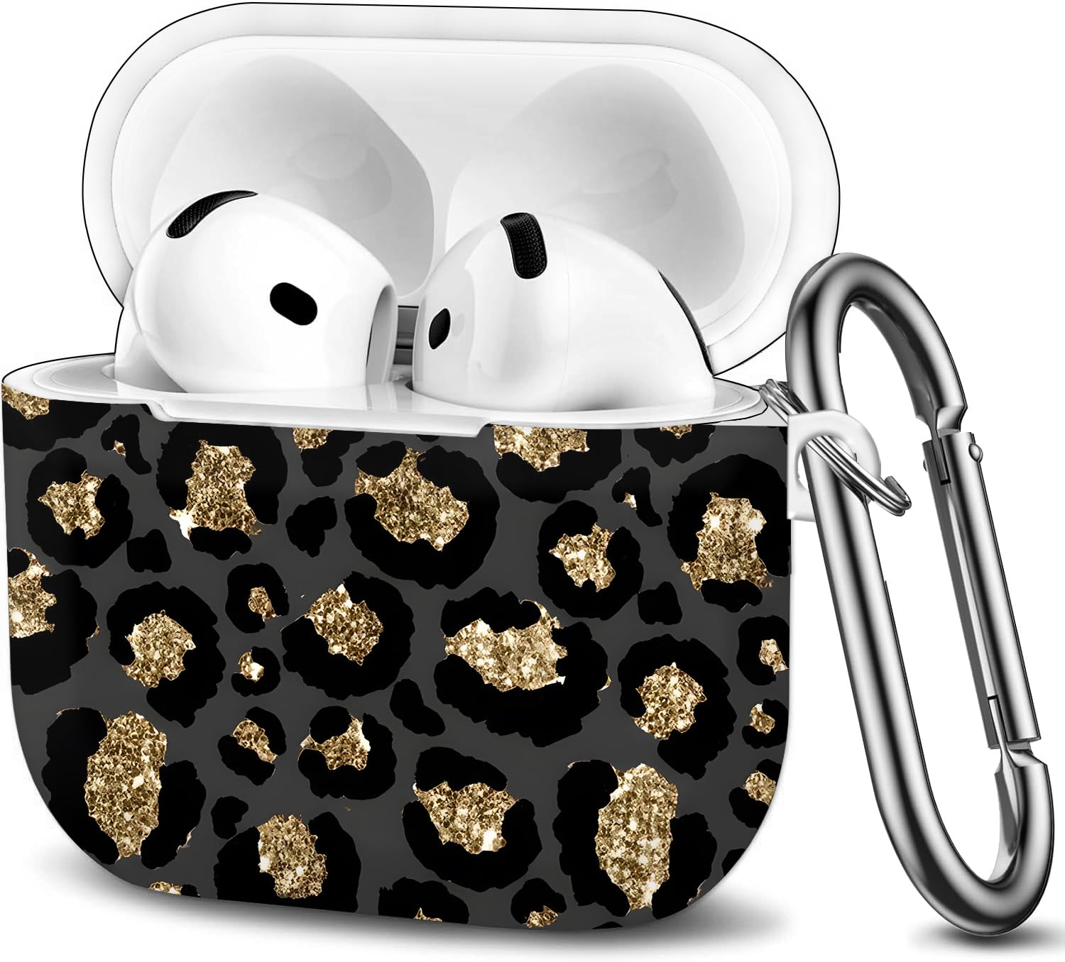 Case Compatible with AirPod 4th Generation 2024,Shockproof Protective Case Cover with Keychain for Women Men,Wireless Accessorie Charging Cases for