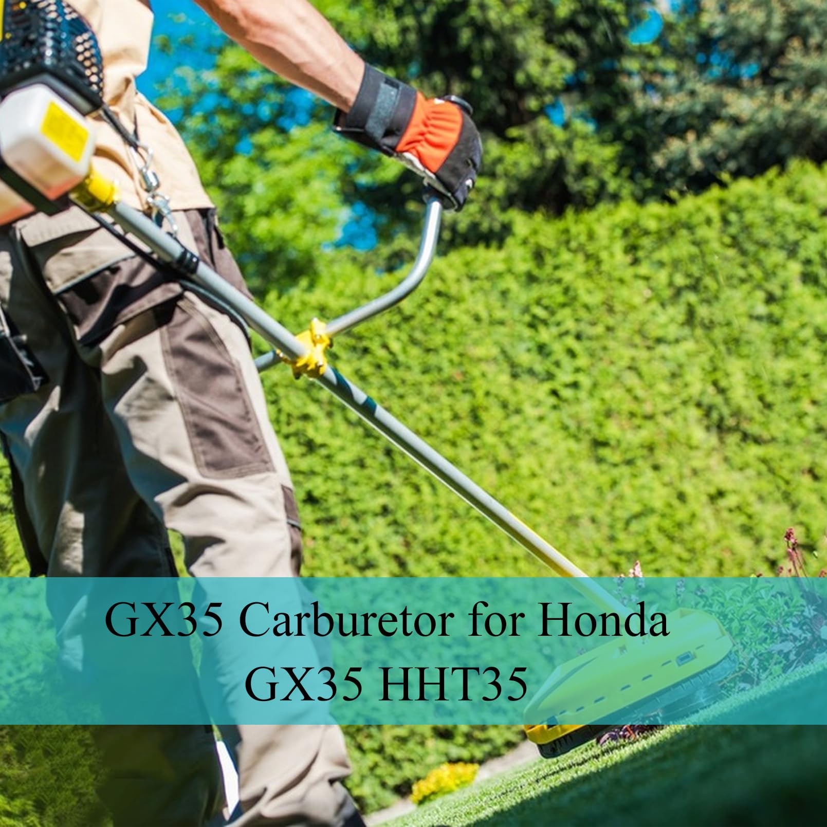 GX35 Carburador Kit para Honda GX35 HHT35 HHT35S Motor 4 tiempos con Cubierta Del Filtro de Aire Junta de Silenciador Línea de Combustible Reemplazar 16100-Z0Z-034 Generador