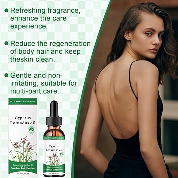 Cyperus Rotundus Oil 60ml Cypress Oil for Hair Removal,100% Natural Organic Cyperus Rotundus Oil Skin Care,Cyprus Oil,Hydration,Smooth Skin and Hair Removal for All Skin Types