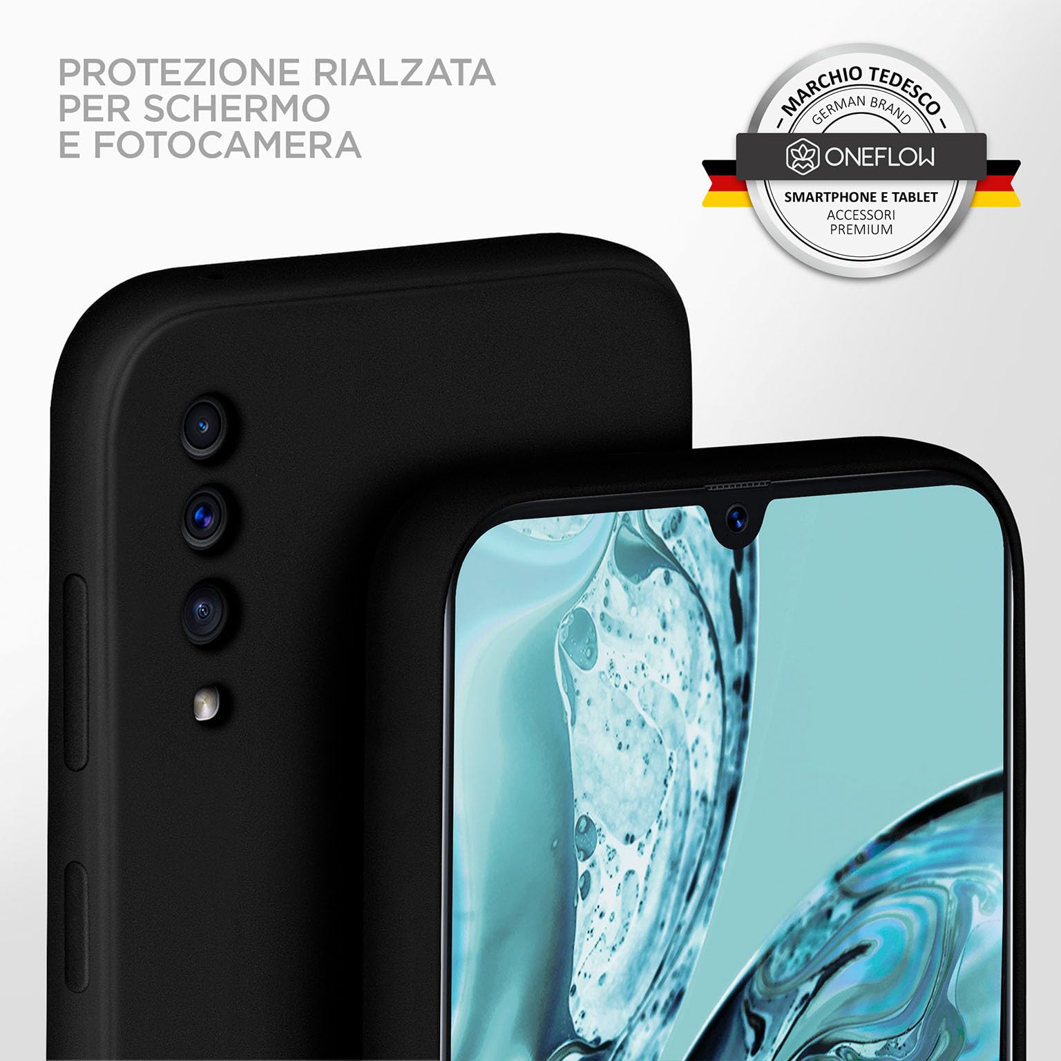 Kwmobile Custodia Huawei P30 Lite Con Cordino - Cover In Silicone TPU Fiori Multicolore Trasparente