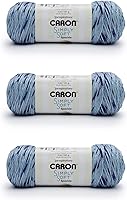 Vista 32 de Caron Simply Soft Feathered Gray Yarn - Paquete de 3 unidades de 170 g/6 oz - Acrílico - 4 medianos (peinado) - 288 metros - Tejido/ganchillo