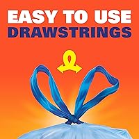 Vista 2 de Hefty Blue Trash Bags, Blue, 13 Gallon, 60 Count