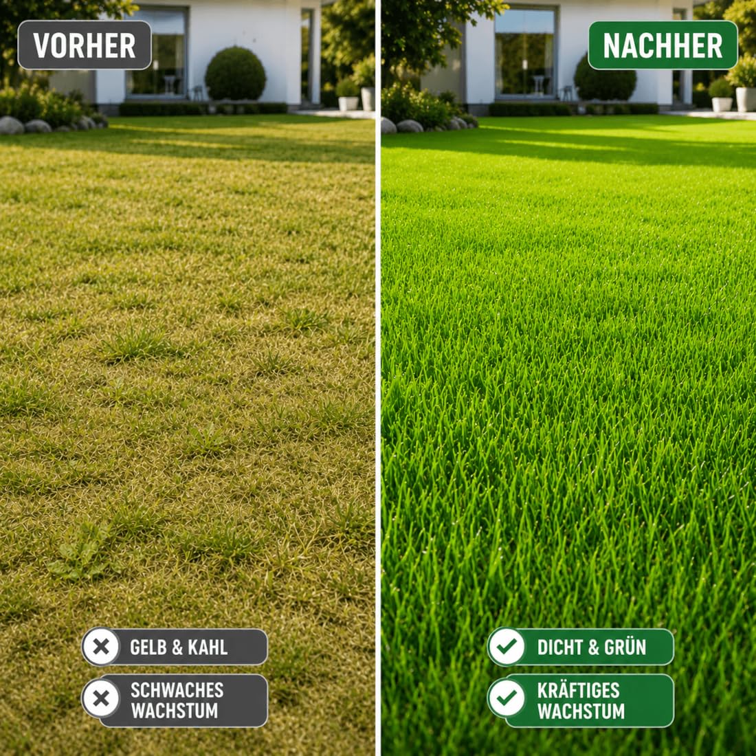 Fertilizzante per Prato Eco 12-5 di 5 25 kg, fertilizzante completo, fino a 600 m²