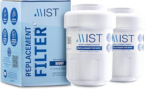 MIST MWF Filtro de agua de repuesto para GE, filtro de agua para refrigerador compatible con MWFP, MWFA, GWF, HWF, Smart Water, WFC1201, Kenmore