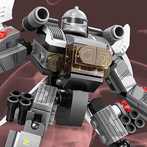 Miniatura 4 de Mech Robot - Juego de construcción transformable, modelo de héroe de la justicia, soldado de la justicia, doble cuchillo, flujo de batalla, juguete