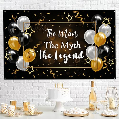 Miniatura 7 de Labakita Cartel de cumpleaños de The Man The Myth The Legend, cartel de cumpleaños para hombres, papá, padre, marido, letrero de feliz cumpleaños