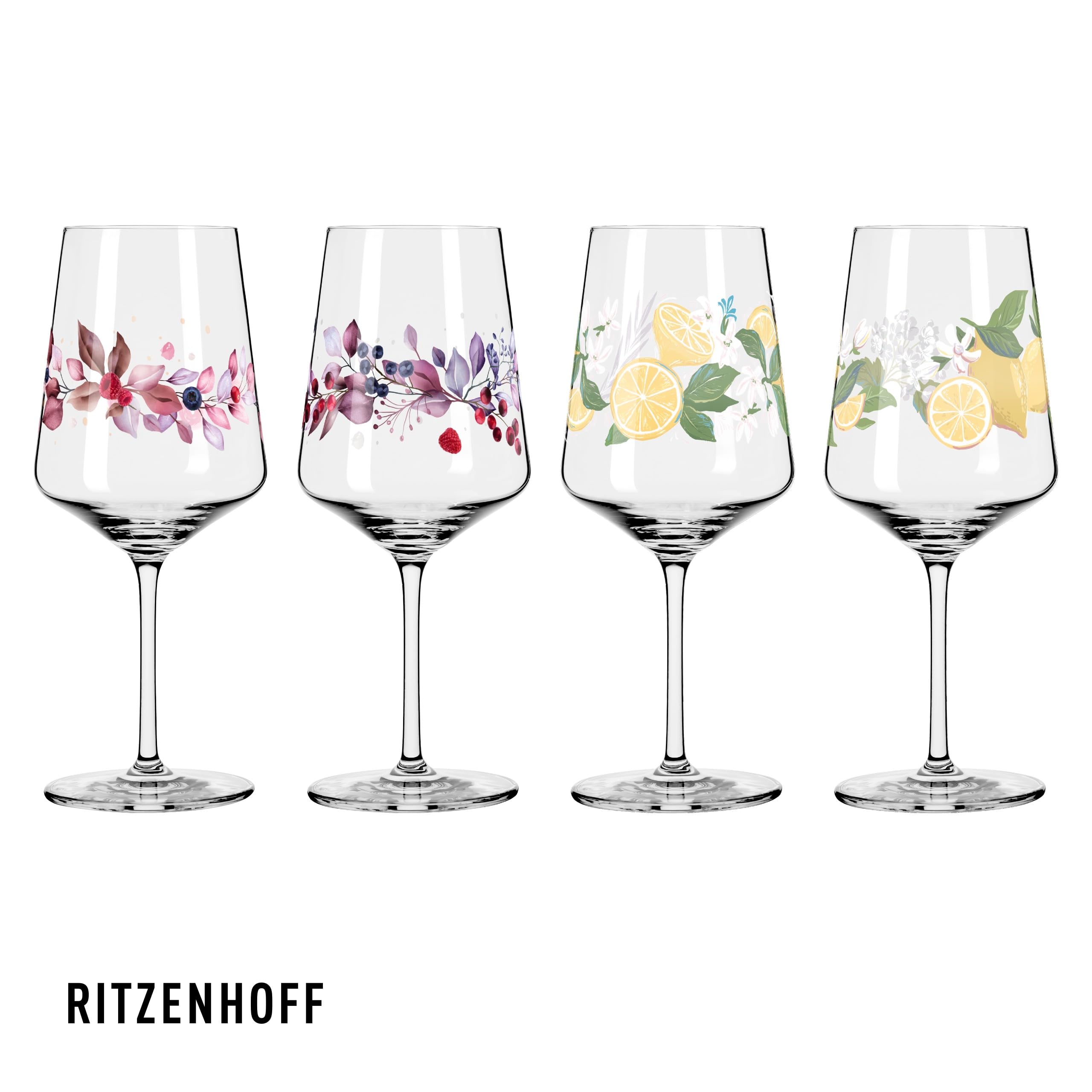 RITZENHOFF 9101102 Aperitifglas 4er Set - Sommerrausch/Sommertau - Made in Germany