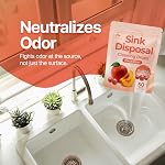 Nettoyeur d'élimination des ordures éviers 50-Count | Facile d'utilisation Garbage peut Odor Eliminator avec une action de nettoyage puissante.Peach parfumé Drain Cleaner et l'odeur d'évier Éliminateur. Perfa