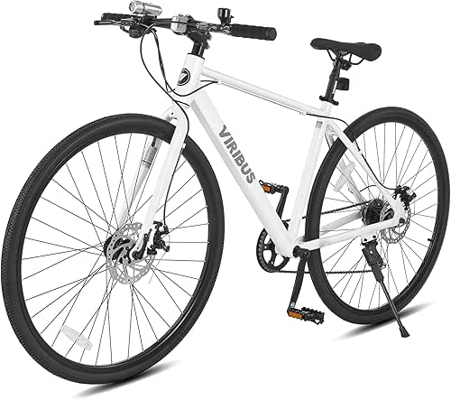 VIRIBUS Hybrid Bikes, 28 inch Lightweight Mens Bike with Aluminum