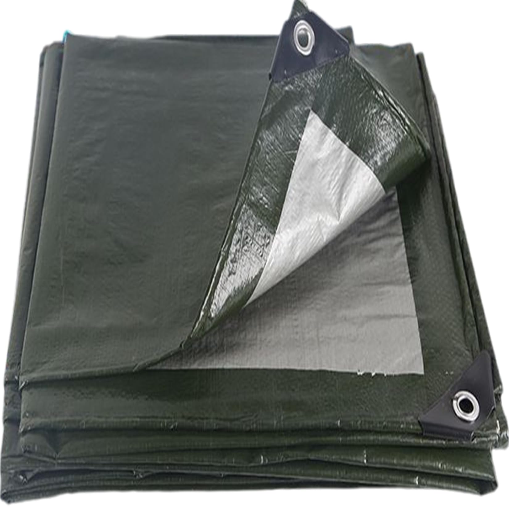 Bâche de Protection 150 x 700 cm Indéchirable Bâche à Oeillets,Tissée avec Œillets et Corde pour Le Bois,La Construction et Les Caravanes, Armée Verte