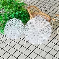 Vista 3 de 60 piezas de lona de plástico con costuras de plástico kit de hojas de lona de malla redonda 3 tamaños malla de lona redonda transparente