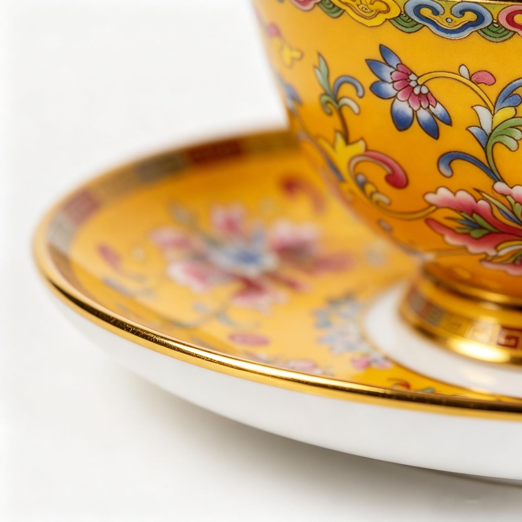 Vintage Bone China Kaffeetasse, einfaches personalisiertes Geschirr