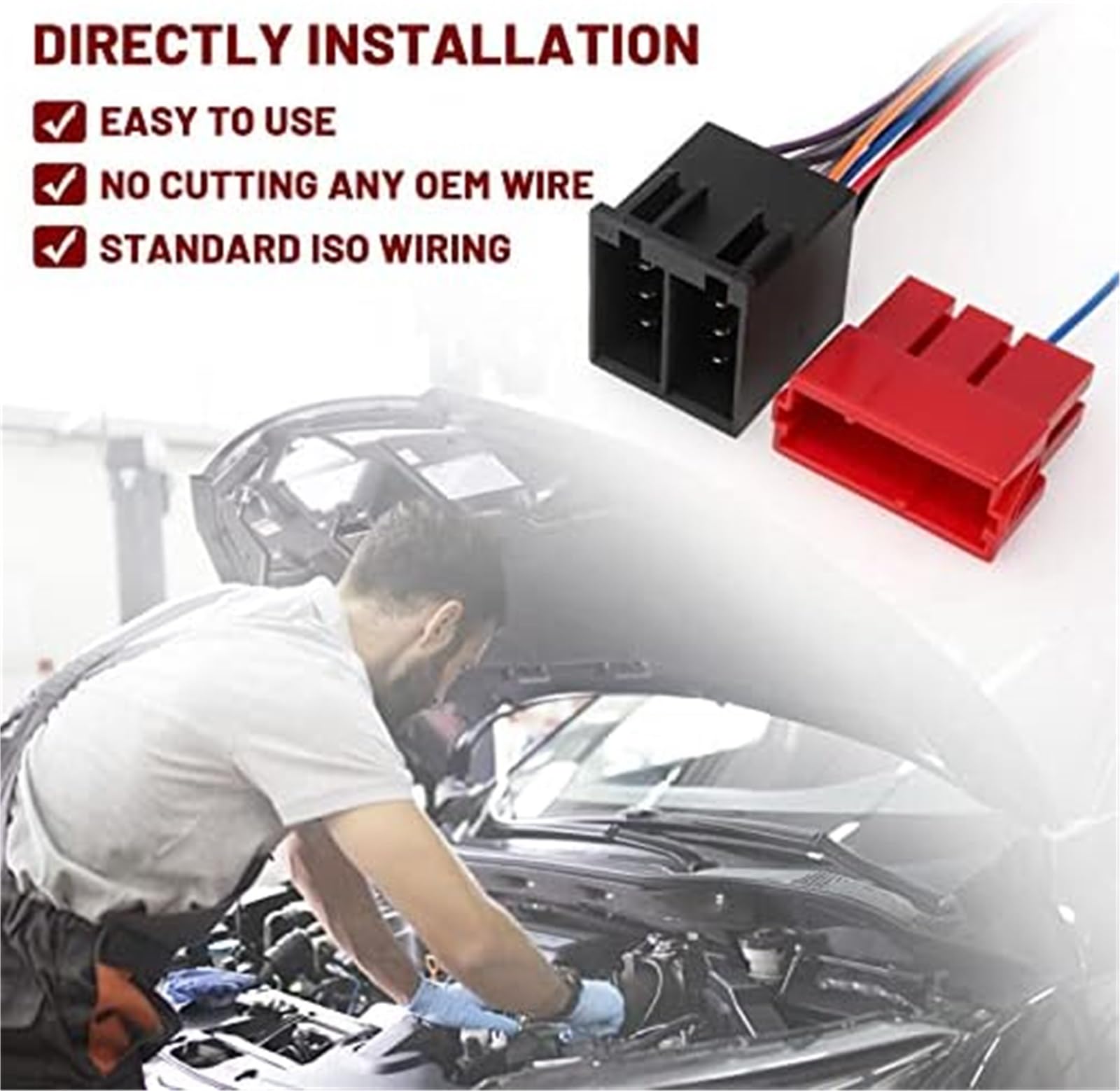 Adattatore di sostituzione for antenna radio ISO for auto