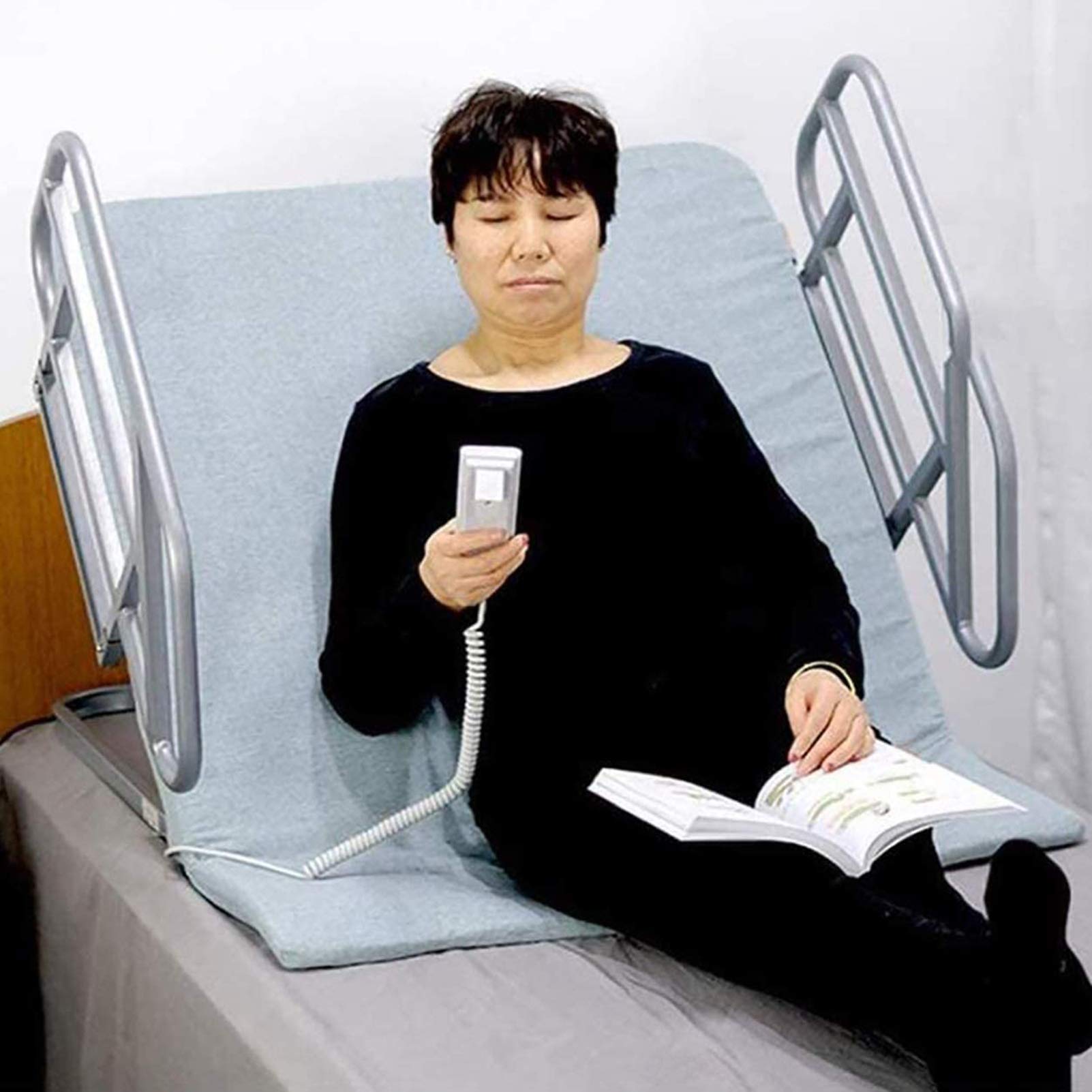 Dispositivo di Sollevamento Elettrico Assistito per Anziani, Sollevatore di Cuscini Medici, Schienale del Letto di Sollevamento Regolabile Supporto per Schienale Sit-Up, per Il Recupero Dopo l'inter