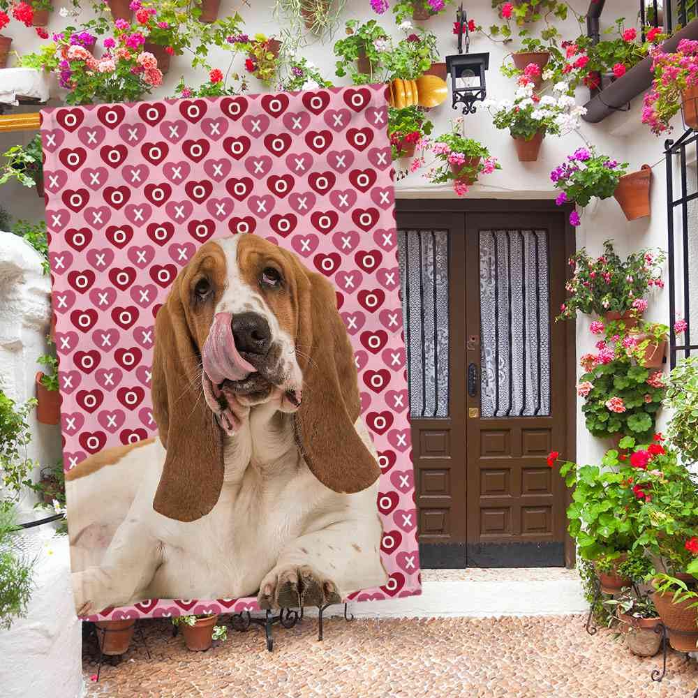 Valentinstagsflagge 90x150 Cm – Doppelseitig, Mit Katzen-Motiv, Smoking, Herzchen, UV-beständig Für Drinnen & Draußen