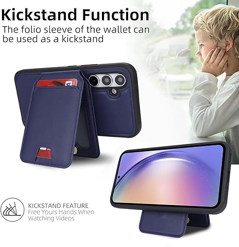 Miniatura 16 de Havaya Funda tipo cartera para Samsung Galaxy A54 0.18 oz para Samsung Galaxy A54 5G, funda con tarjetero y ranuras para tarjetas de crédito