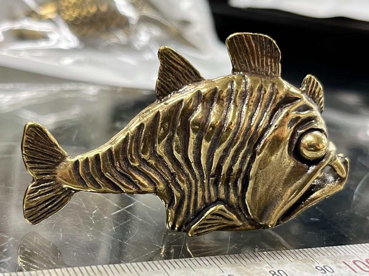 Amazon.co.jp: トガリムネエソ 深海魚 ブラス 真鍮製 置き物 オブジェ