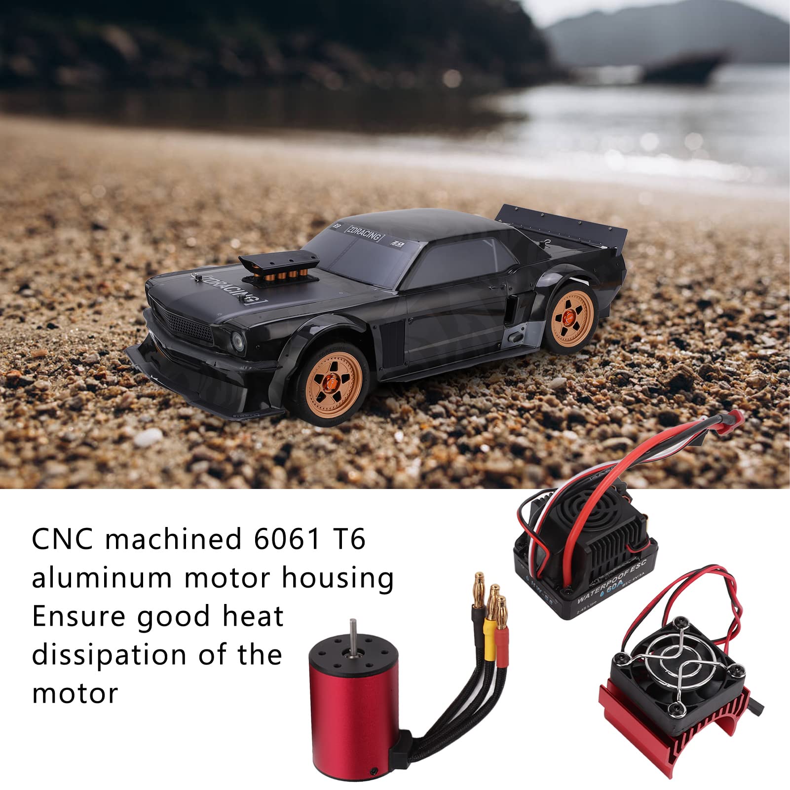 Juego de Motor sin Escobillas de 3900 KV para Coches RC 1/10