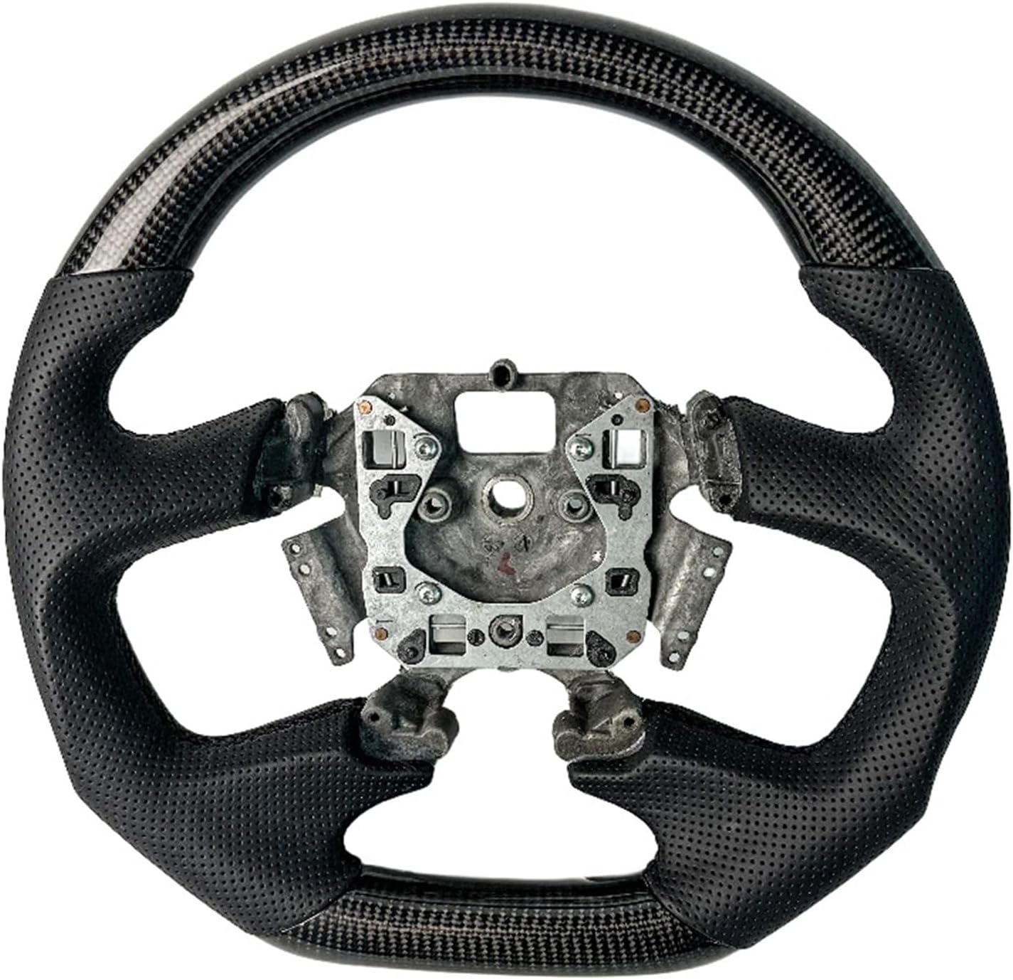 Car Accessories For Ford Steering Wheel Black Carbon Fiber For Xr6 Fg Mk2 Falcon Perforated Customized