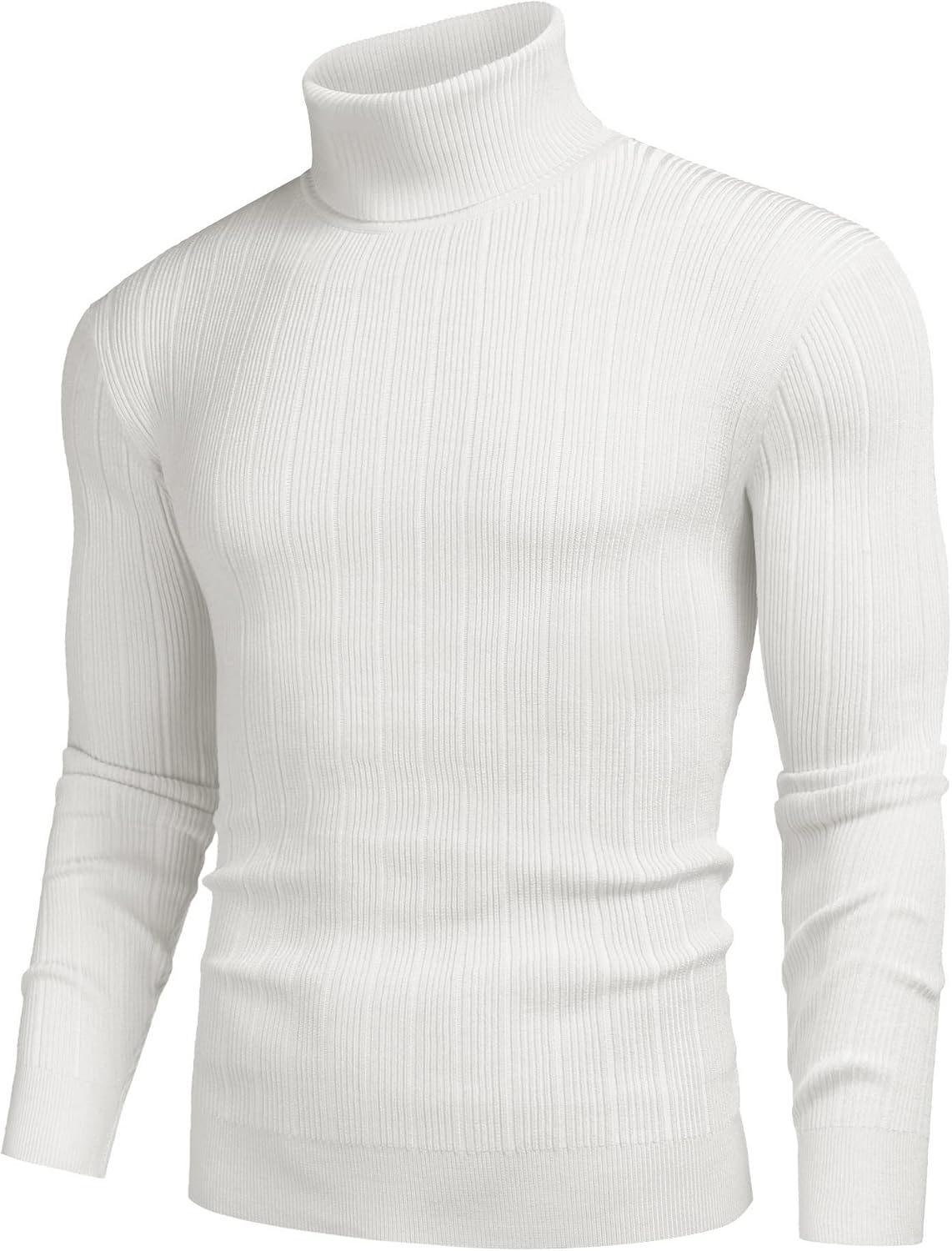 COOFANDY Men's Slim Fit Turtleneck Sweater Ribbed Knitted High Neck Pullover Sweaters - Image 3