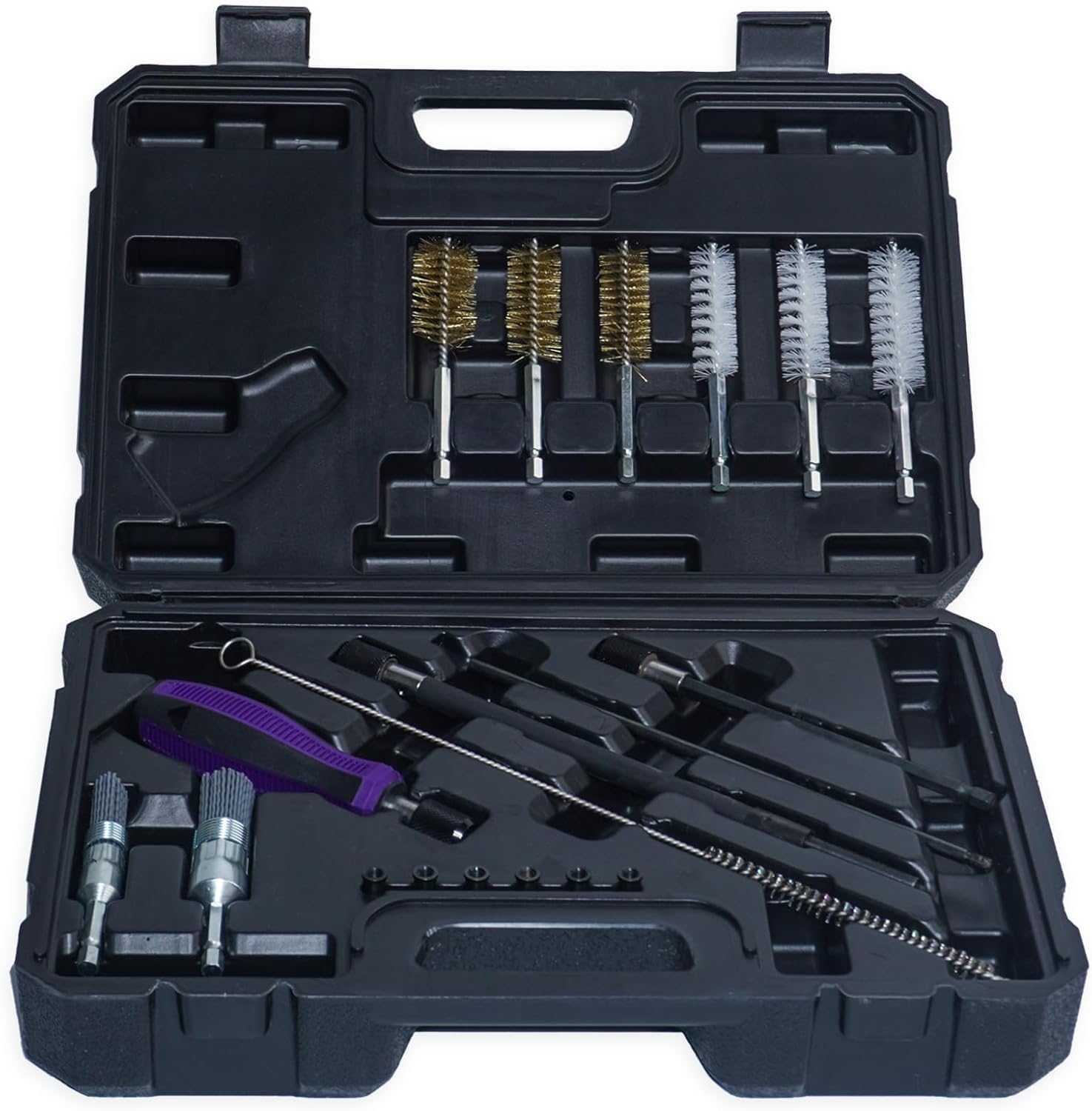 19 Pieces Injector Seat and Manhole Cleaning Set, Universal Injector Seat Cleaning Brush Kit, Injector Nozzle Sealing Tool for Most Diesel Engines.