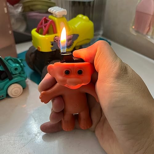 Miniatura 3 de 2 mini bolsas para encendedor de muñecas Troll, fundas para encendedor de silicona, funda creativa para encendedor con mini disfraz y sombrero