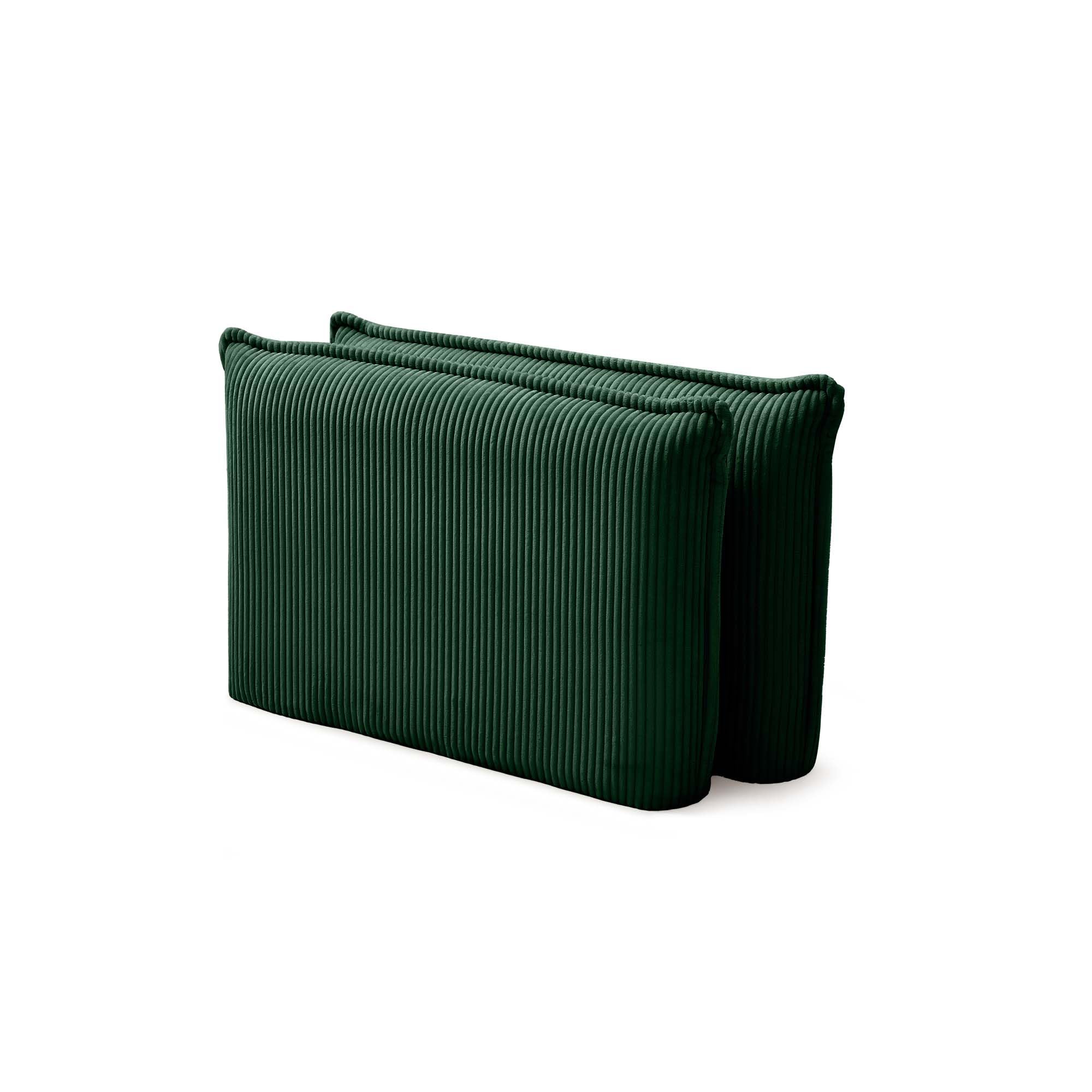 ((incomplete)) Sofa with Wide Arms, Available in 2-seat, 3-seat, and 4-seat Versions, Featuring Green Corduroy Fabric