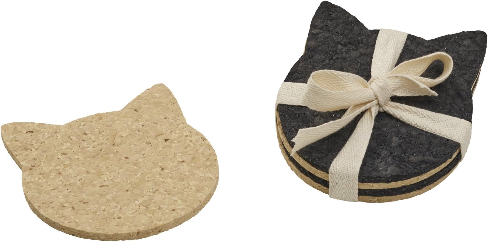 ORE Originals Living Goods Coaster Recycled Rubber Cat Head, 4 Count