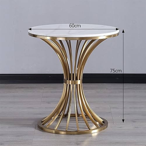 Miniatura 8 de OYhmc Mesa redonda de bar con mesa de bar con mesa de mármol y base de metal dorado para comedor bar en casa 295in de altura