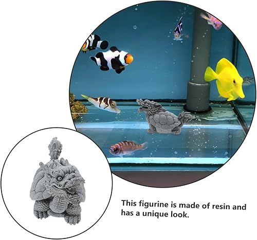Miniatura 9 de Home Decor Tortoise Figurine Decorative Tortoise Statue for Fish Tank Grey Asian Prosperity Ornament