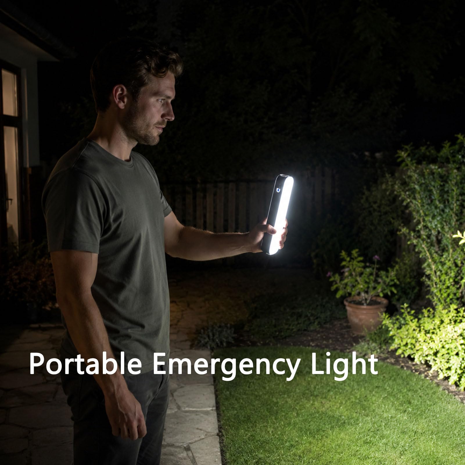 Barra de luz LED magnética solar recargable de 5500 mAh, 6500 K, iluminación de emergencia portátil para cortes de energía en el hogar, camping, reparaciones automotrices, debajo del capó y