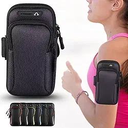 Braçadeira Esportiva Premium Suporte Braço Celular - Ideal para Treino Corrida Ciclismo (Preto)