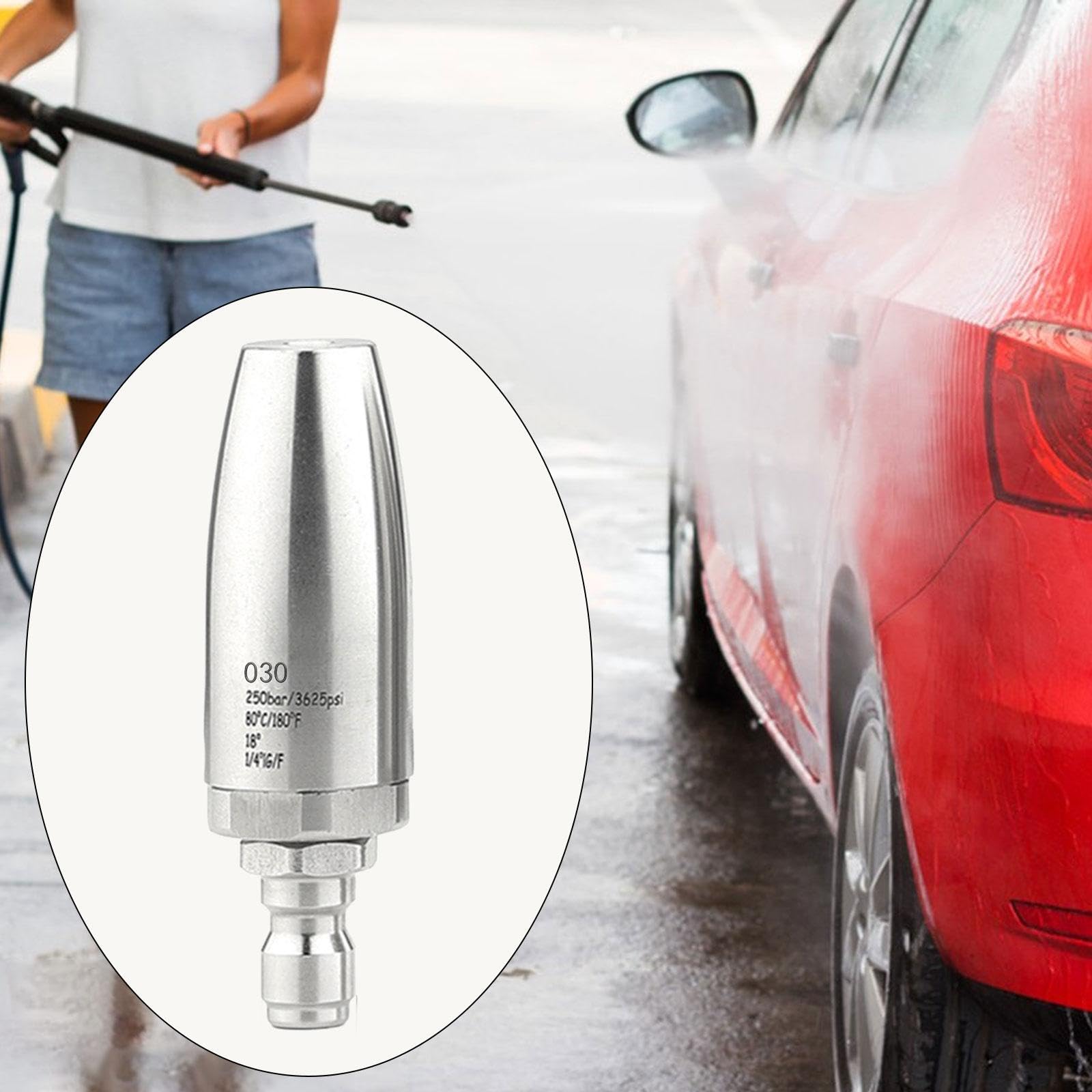 Gralara Ugello Rotante per Idropulitrice 3625PSI Accessorio Professionale in Acciaio Inox 1/4" Quick Connect, 030 Orifizio