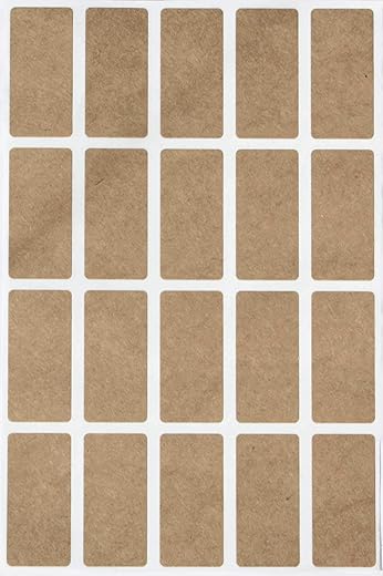 Royal Green Etichette Adesive Rettangolari Scrivibili in Carta Kraft da...