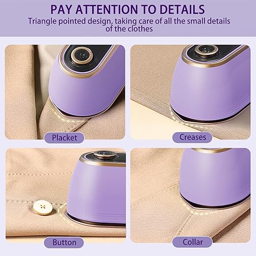 Miniatura 7 de Plancha de vapor de mano, 1200 W de alta potencia, máquina de planchar de doble propósito en seco y húmedo, máquina de planchar con mango giratorio