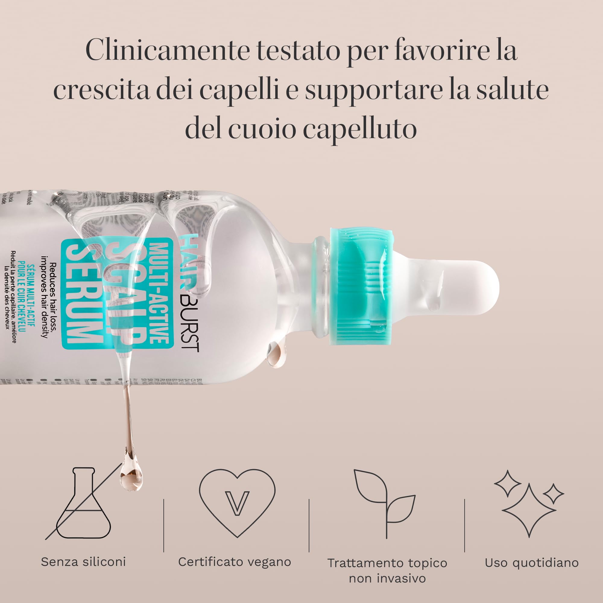 HAIRBURST Siero Intensivo per Capelli e Cuoio Capelluto con Capixyl e Procapil - Olio di Rosmarino per la Crescita dei Capelli, Olio di Ricino Biologico, Olio per Ciocche più Spesse e Forti