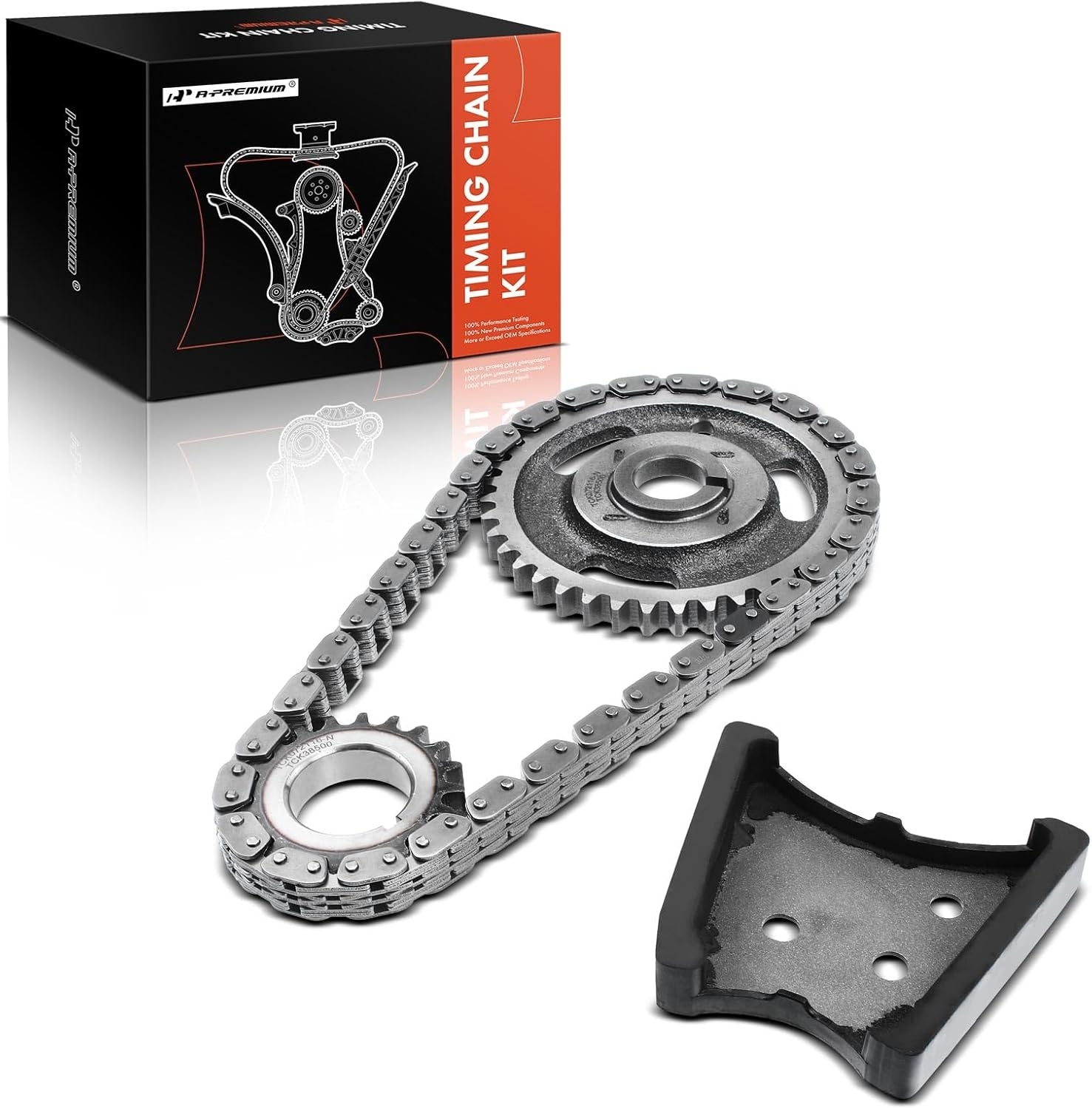 A-Premium Engine Timing Chain Kit W/Sprocket & Damper [fits OHV, 6Cyl 3.1L 3.4L] Compatible with Chevy & Pontiac & Olds & Buick, fits Malibu, Beretta, Venture, Alero, Grand Am, Regal, Century & More
