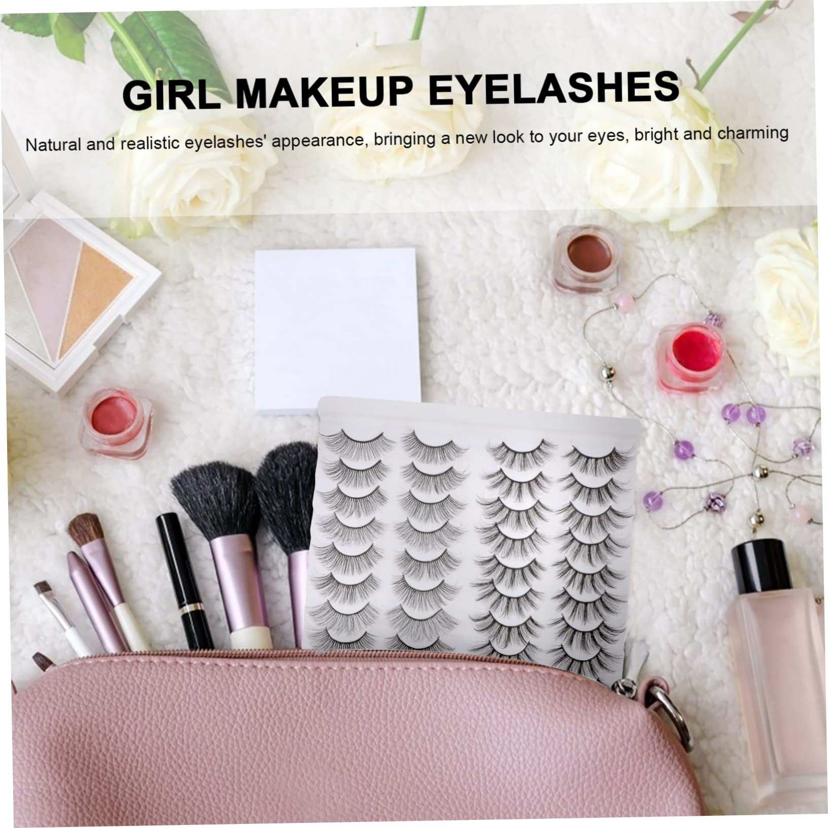Beavorty 60paare Natürliche Fake Wimpern Flauschige Und Wiederverwendbare Wimpern Für Make-up Für Hochzeiten Fotoshootings Und Täglichen Gebrauch