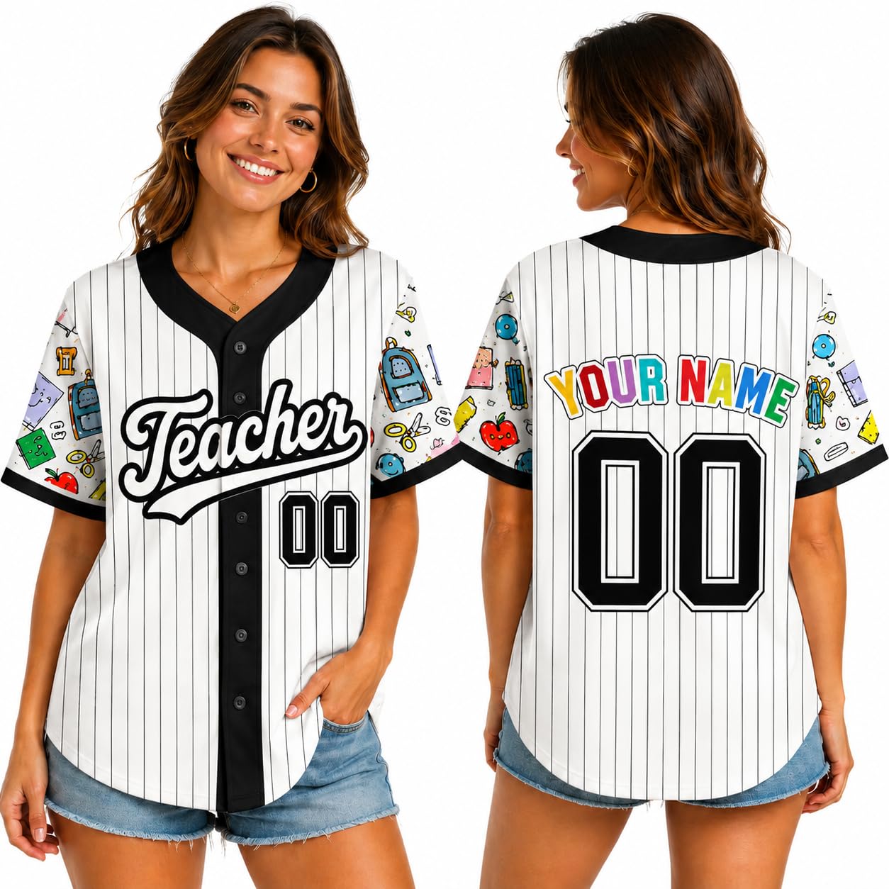 Teacher Jersey Personalized Teacher Shirts Back to School Outfits