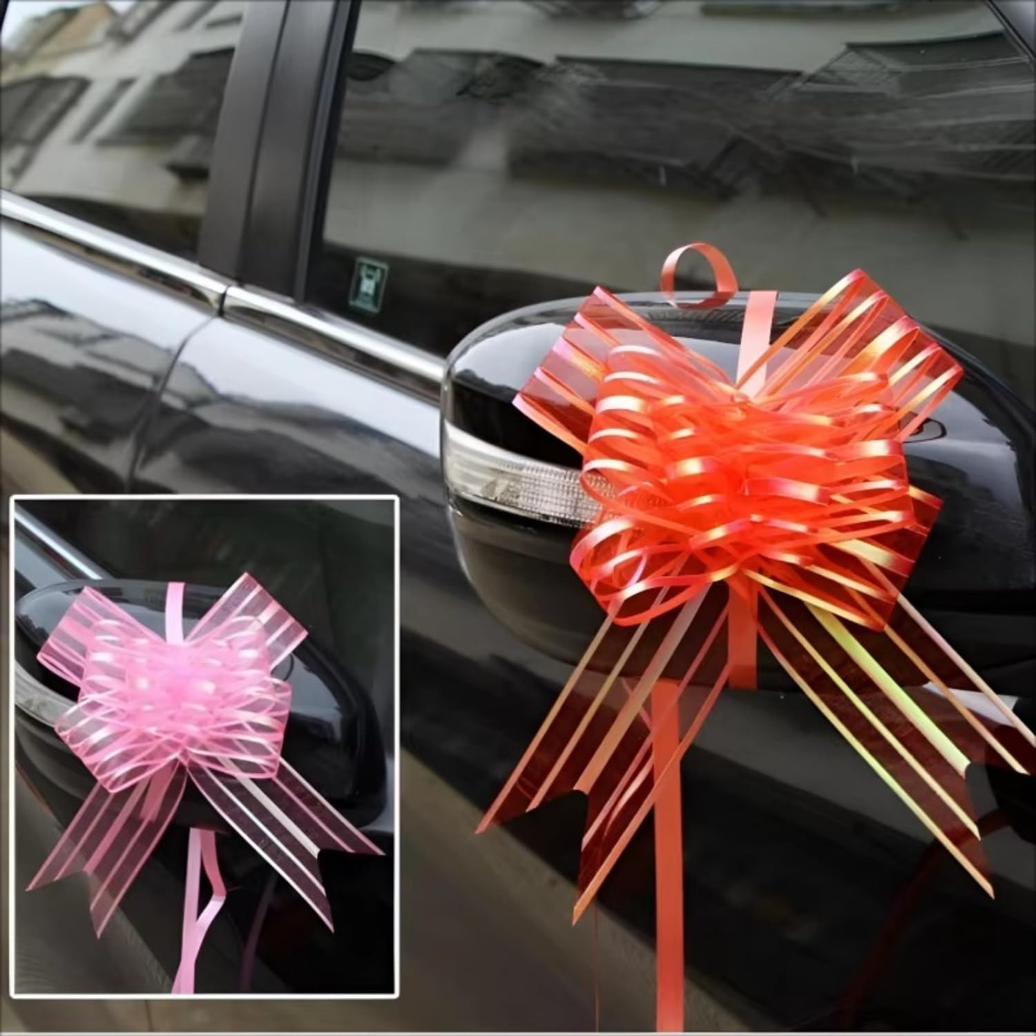 Dzrige Christmas Pull Bows, Gift Bows with Ribbon, Gift Wrapping Accessory for Gift Wrapping, Christmas Wrapping Ribbon, Crafting, Wedding, Party, Festival, Baskets, Wine Bottles Decoration - Image 5