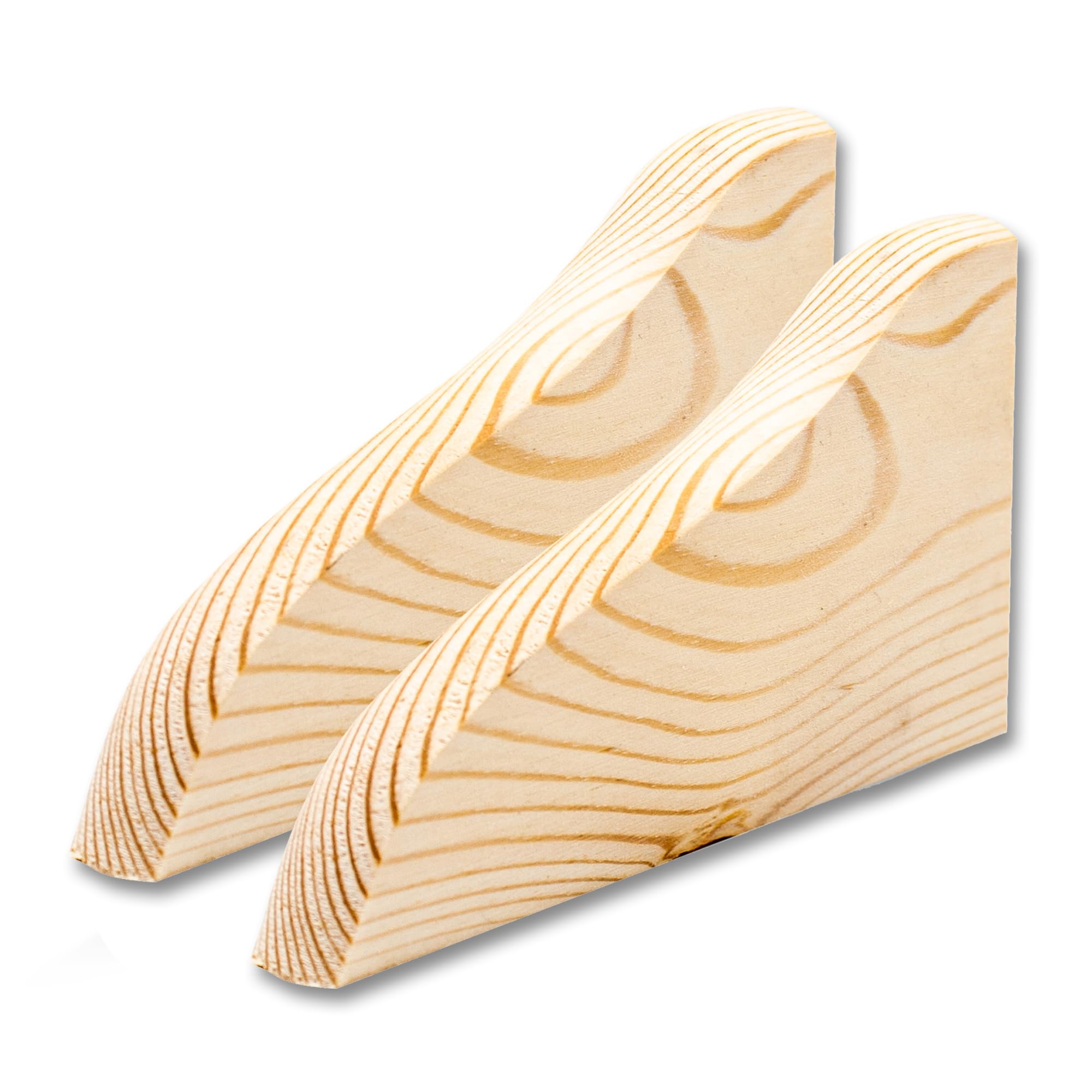 DOJA Barcelona | Escuadra Madera Estanteria | Plana | Pack 2 | Escuadra Madera Estante Pared 165x95 | Escuadra Encimera y Estanterias | Soportes Angulos para Estanteria Pared, Mueble, Ventana