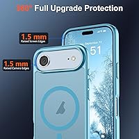 Vista 819 de SUPFINE - Funda magnética para iPhone 13 Pro Max (compatible con MagSafe), (protección contra caídas de grado militar de 10 pies), delgada, Negro