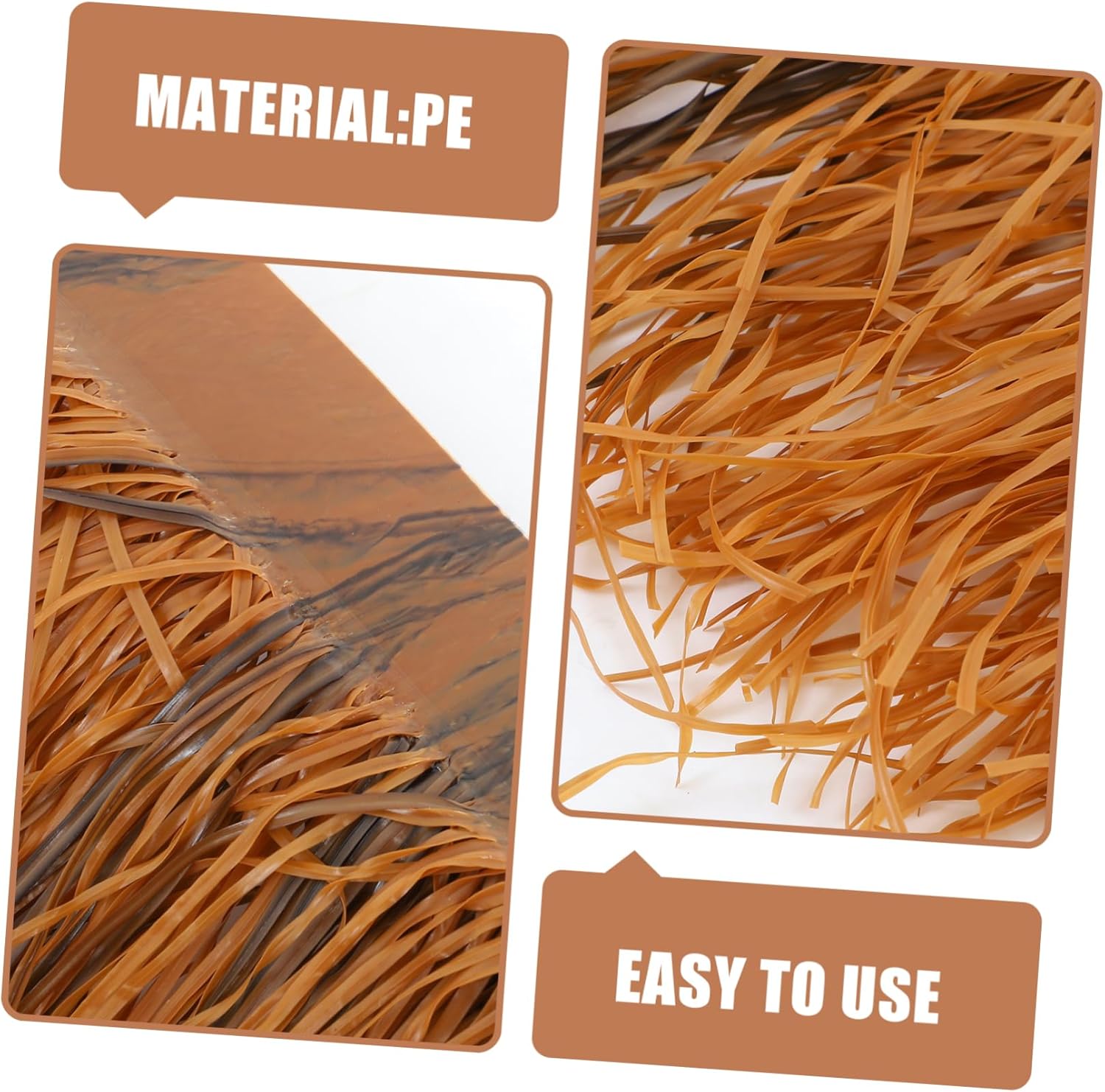 Artificial Thatch Grass Roof for Garden Decoration Faux Straw Roof for Outdoor Parties and DIY Craft Projects Sturdy Patio Cover