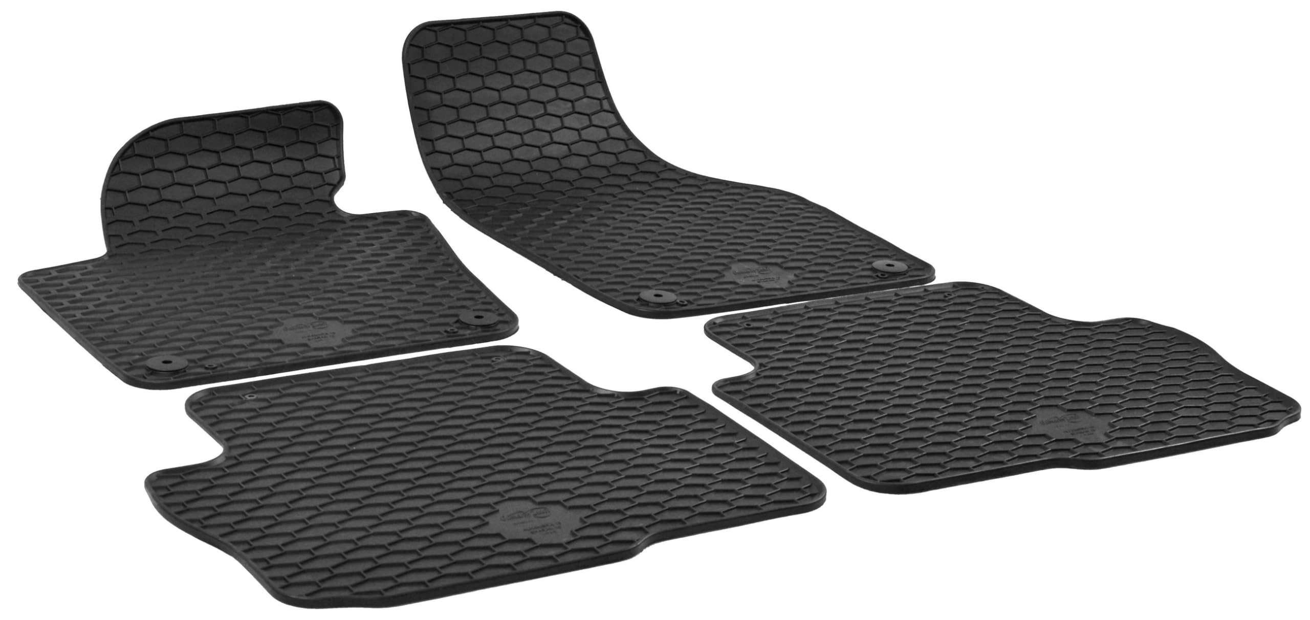 WALSER DirtGuard Gummi Fussmatten Auto für Seat Alhambra, VW Sharan 2010-Heute, 100% passgenaue Auto Fußmatten, robuste Universal Fußmatte Auto, Gummimatten Auto