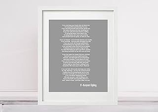 IF - RUDYARD KIPLING Inspiring Poem Poetry Quote Art Unframed Print Poster Canvas Framed Frame A4 A3 A2 A1