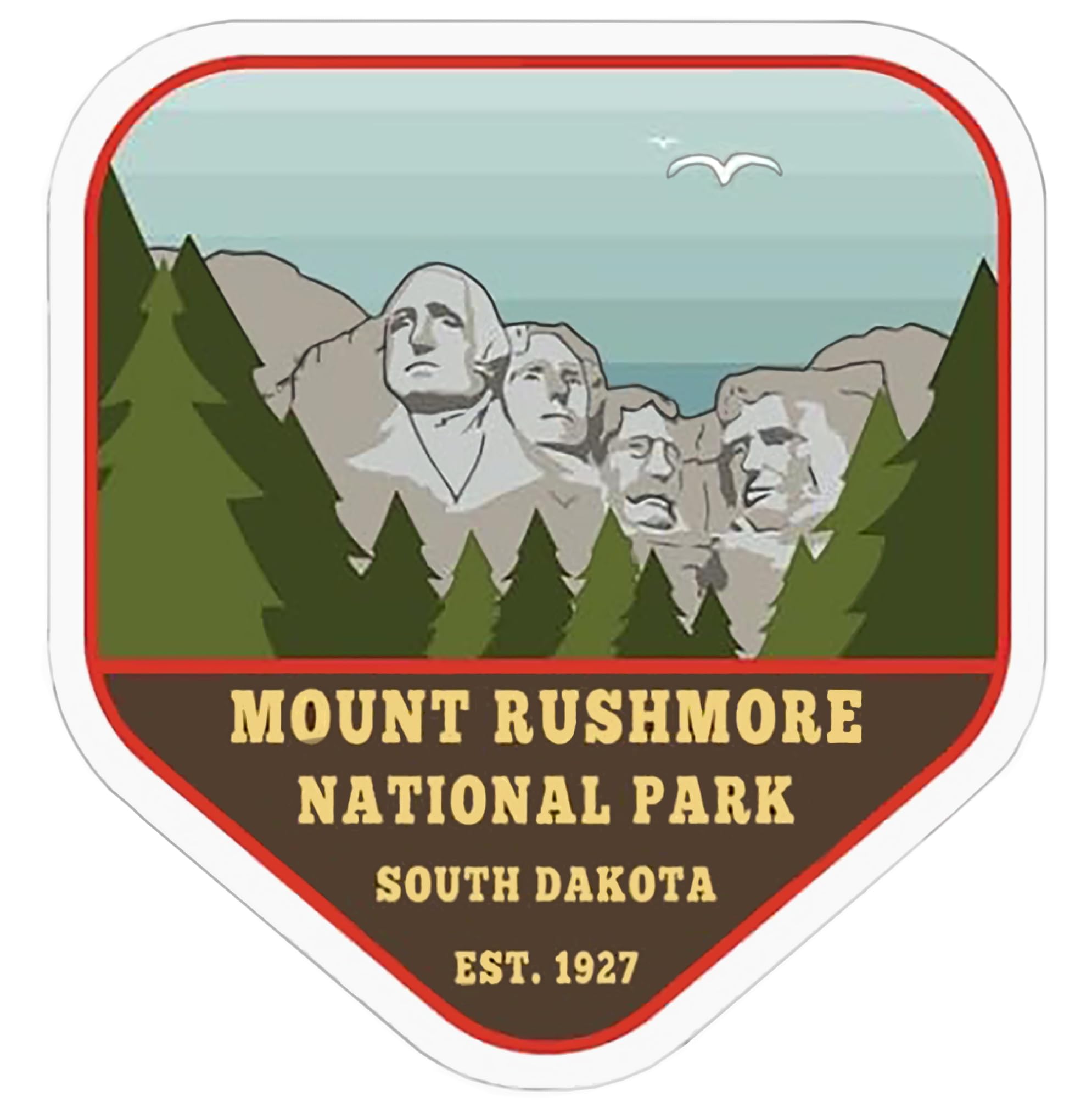 Mount Rushmore National Park Vinyl Decal Sticker 4 X 3.7 inch for Cars, Truck, Motorcycles, Boats, Laptops, Tablets & Skateboard SS&Ds - 1235