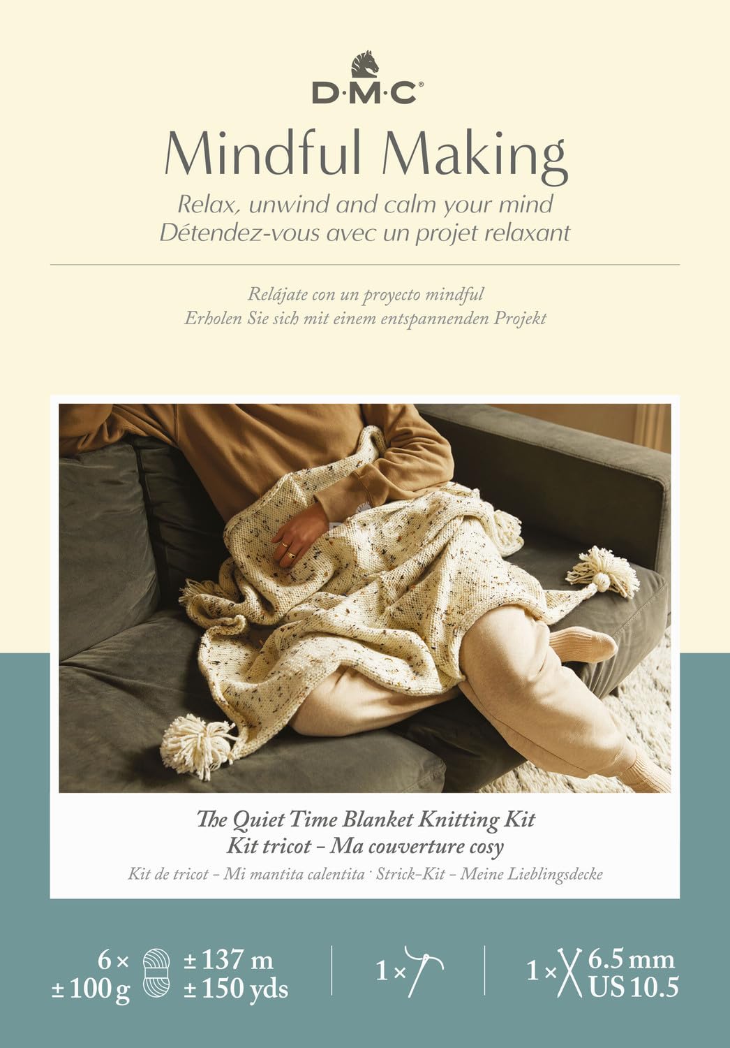 DMCMindful Making Quiet Time Blanket Knitting Kit