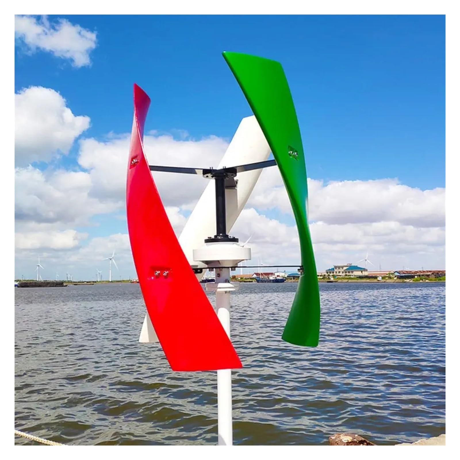 GJBMXSM Générateur éolienne, éolienne Vertical 2000W/5000W, Kit D'éolienne En Spirale à 3 Pales Pour éolienne à Axe Vertical à Usage Domestique Kit Eolienne Complet Autoconsomation,2000W-48V