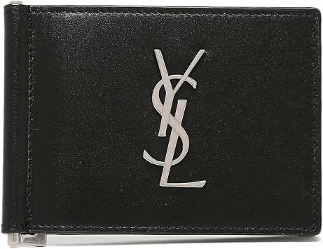 Saint Laurent Paris 485630 0SX0E 1000 Bifold Wallet, Cassandra, Black, Men's, Black