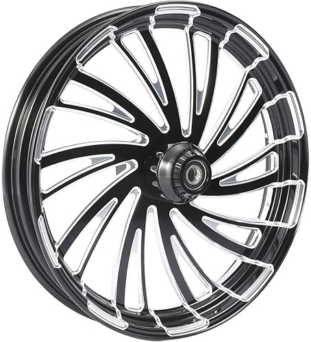 Miniatura 2 de TCMT Llanta delantera de 26 pulgadas con brida de disco único para Harley Touring modelos no ABS, Road King Electra Street Road Glide Ultra Limited